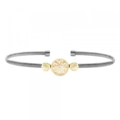 Pulsera Anuk Plata Dorada Rígida