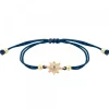 Pulsera Basic Colors Hilo Azul Plata Dorada