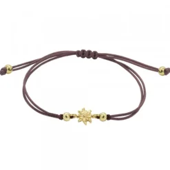 Pulsera Basic Marrón Eguzkilore Plata Dorada