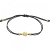 Pulsera Basic Negra Eguzkilore Plata Dorada