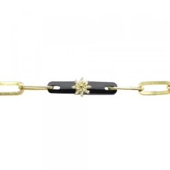Pulsera Bayona Eslabones Plata Dorada y Rutenio