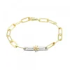 Pulsera Bayona Eslabones Plata Bicolor
