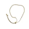 Pulsera Bolitas de Plata Dorada