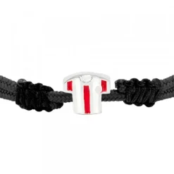 Pulsera Camiseta Rojiblanca Charm Plata