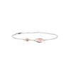 Pulsera Chapa Infinito Calado y Eguzkilore Plata Rosa