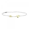 Pulsera Corazón y Eguzkilore de Plata Dorada