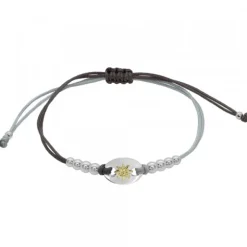Pulsera Donna Macramé de Plata Bicolor