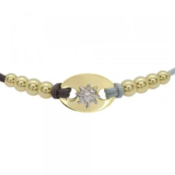 Pulsera Donna Macramé de Plata Dorada