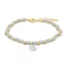 Pulsera Eguzkilore Martelé Plata Bicolor