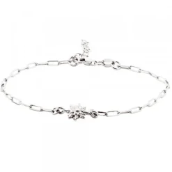 Pulsera Eguzkilore Plata Rosa con Bolitas de Plata