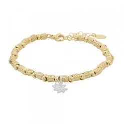 Pulsera Eguzkilore Troquelada Plata Dorada