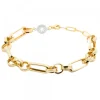 Pulsera Eslabones 3+1 de Plata Dorada