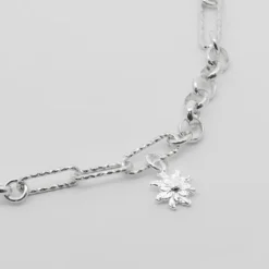 Pulsera Eslabones y Aros Eguzkilore Plata