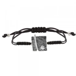 Pulsera Flysch Plata con Macramé