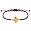 Pulsera Lauburu Berria Plata Dorada y Circonita