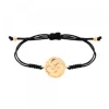 Pulsera Lauburu Redondo Plata Dorada Negra