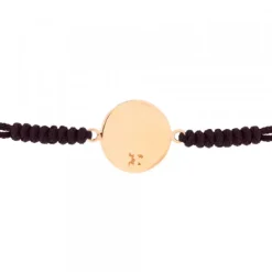 Pulsera Lauburu Redondo Plata Dorada Negra