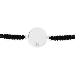 Pulsera Lauburu Redondo Plata Negra