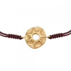 Pulsera Macramé Etrusca Mountain Plata dorada