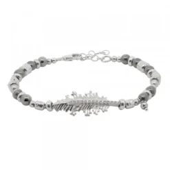 Pulsera Mari Bolitas Plata y Circonitas Blancas