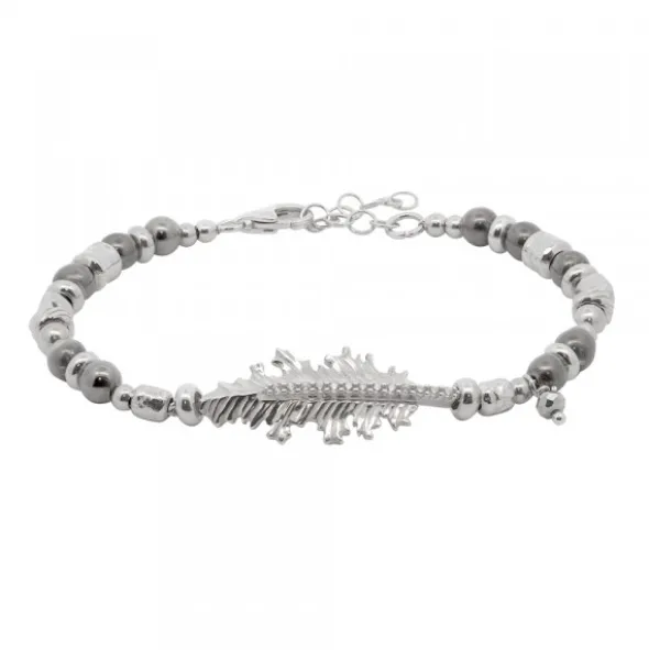 Pulsera Mari Bolitas Plata y Circonitas Blancas
