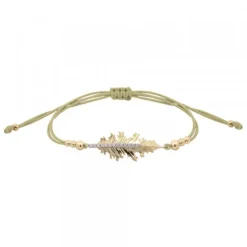 Pulsera Mari Plata Dorada y Circonitas Blancas