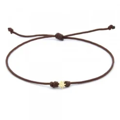 Pulsera Mik Marrón Eguzkilore Oro