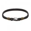 Pulsera Mosquetón Eguzkilore y Nylon Negro