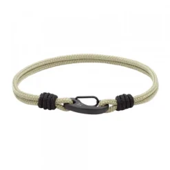 Pulsera Mosquetón Eguzkilore y Nylon Beige