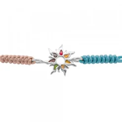 Pulsera Mountain Azul y Topo Plata