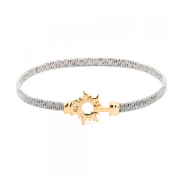 Pulsera Mountain Rígida Acero Bicolor