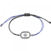 Pulsera Muka Macramé Plata y Circonitas Multicolor