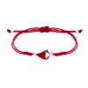 Pulsera Pañuelo San Fermín Plata con Hilo Rojo Nudos