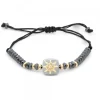 Pulsera Q2 Hematites y Eguzkilore Dorado