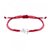 Pulsera San Fermín Plata con Hilo Rojo Nudos